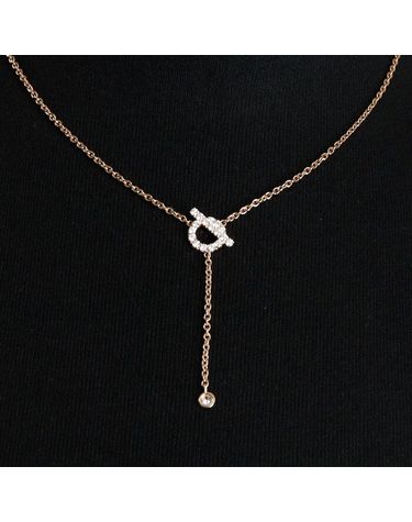 [중고명품] 에르메스 중고 055CT 18P다이아 Finesse 래리어트 네크리스 여성 목걸이 aa68216 161572686
