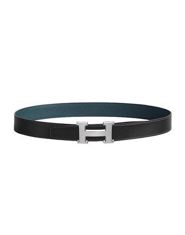 [명품] 에르메스 H 버클 리버서블 양면 32mm 블랙 블루 100 은장 무광 남성 가죽 벨트 H064544CB86 162653663