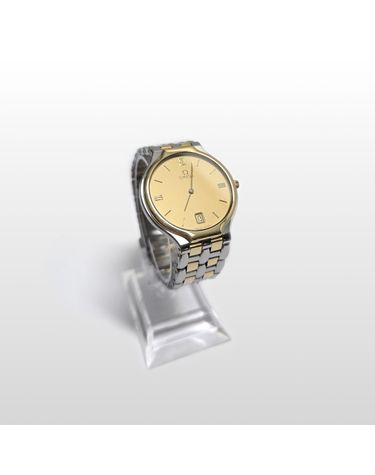 [중고명품] 오메가 드빌 데이트 18K 콤비 쿼츠 시계 32mm 153720097
