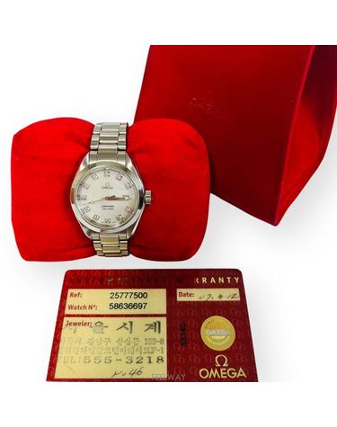 [중고명품] 오메가 씨마스터 아쿠아테라 다이아 자개판 스틸 여성시계 29mm 138299670