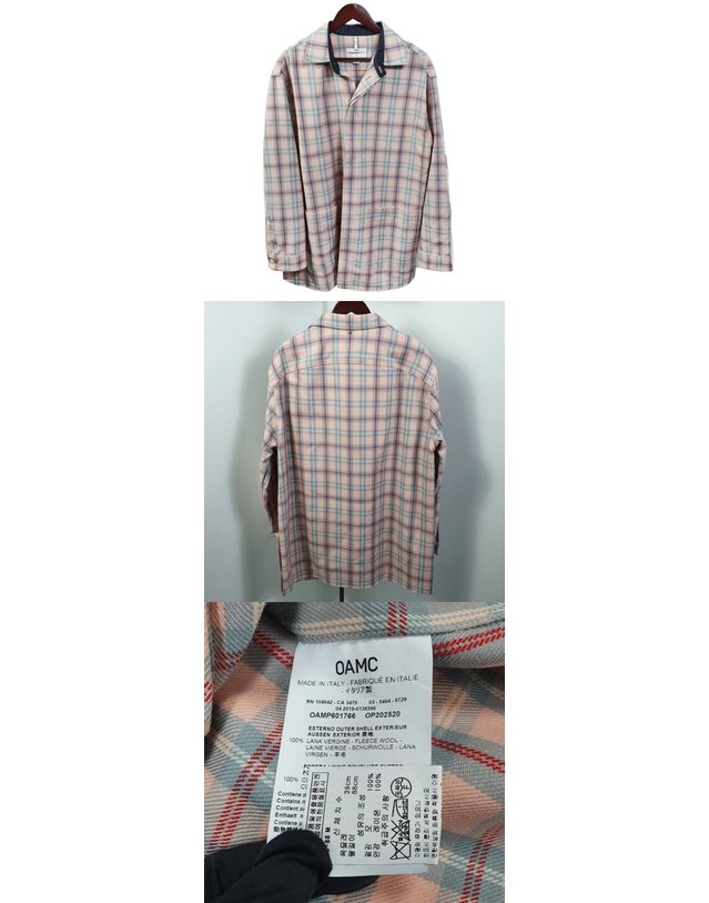 오에이엠씨 [중고명품] [중고명품] 오에이엠씨 중고 [M] 매크로 체크 울 코트 9E5OKF07 163261089 착용컷