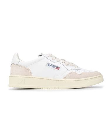 [명품] 오트리 남성 메달리스트 로우 레더 스웨이드 스니커즈 화이트 AULM LS33 153619571