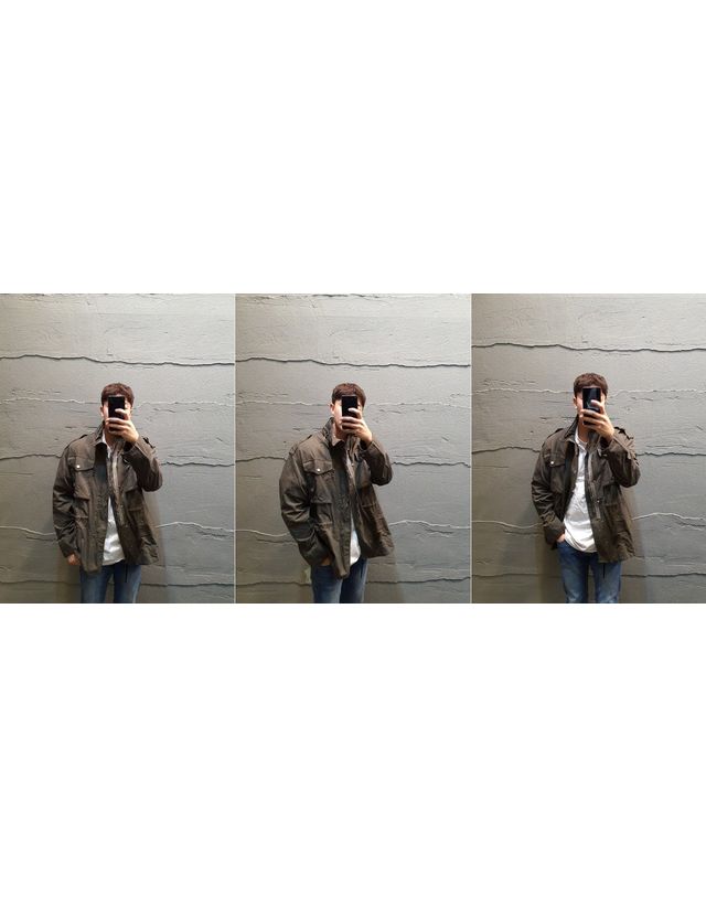 오프화이트 [명품] 오프화이트 카키 오버핏 야상 자켓 16862200 착용컷