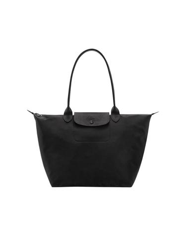 [해외직구] 롱샴 르 플리아쥬 원 L 토트백 블랙 L1899979001