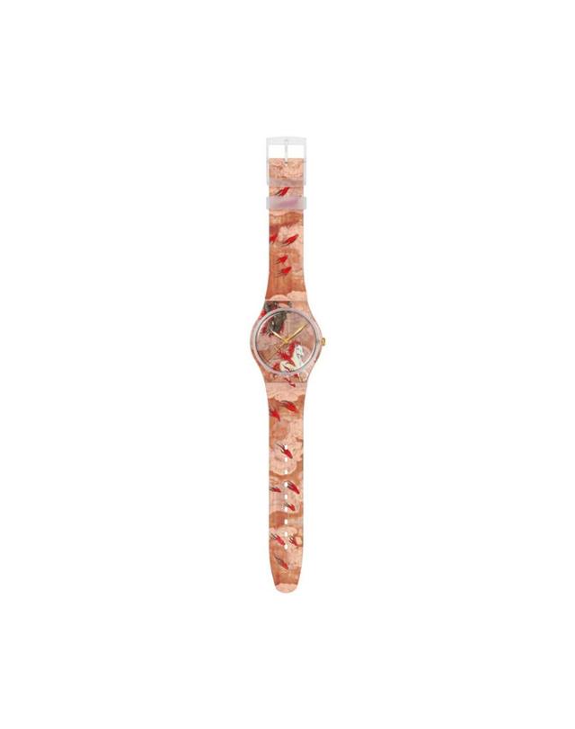 스와치 [해외직구] 스와치 x 위원제 라이딩 더 클라우즈 41mm 쿼츠 브라운 SUOZ369 착용컷
