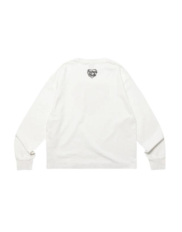 휴먼메이드 [해외직구] 휴먼 메이드 그래픽 롱슬리브 티셔츠 4 화이트 HM26CS007 착용컷