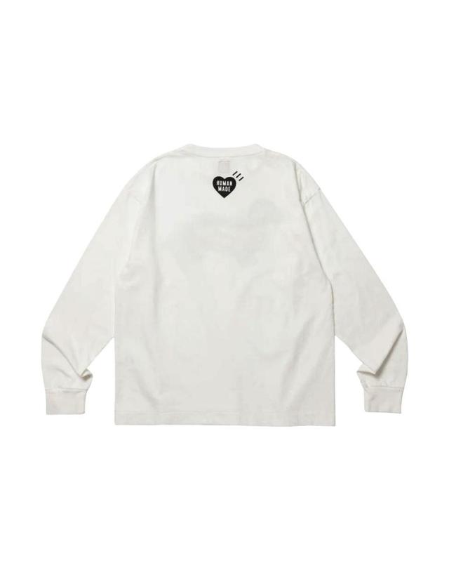 휴먼메이드 [해외직구] 휴먼 메이드 그래픽 롱슬리브 티셔츠 2 화이트 HM26CS005 착용컷