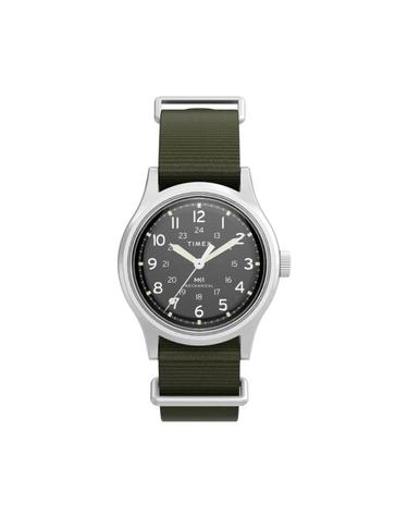 [해외직구] 타이맥스 MK1 핸드 와인드 메카니컬 36mm 패브릭 스트랩 워치 그린 블랙 TW2Y07900