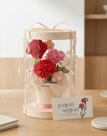 뜨개꽃 니트꽃 카네이션 어버이날 스승의날 부모님 생신 생일 유치원 선생님 학예회 졸업식 꽃선물