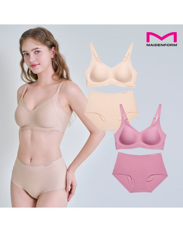 [메이든폼] 더블 서포트핏 브라팬티 4종세트 인디언핑크+베이지 MFW5O1314_T