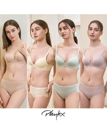 플레이텍스 노와이어 시크릿 브라팬티 8종 베이지+버터옐로우+민트+샌드베이지