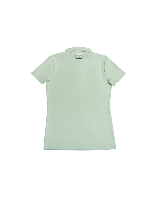 루베로 [summer] 베이직 숏 슬리브 폴로_민트 블루 착용컷