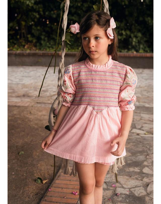 바챠 바챠 26SS 아동 블라우스 Pivoine Blouse&Short dress SS26PIVOINE 착용컷