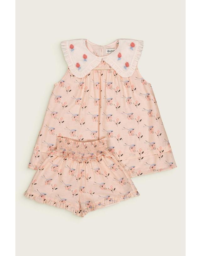 바챠 바챠 26SS 아동 블라우스&팬츠 셋업 Buttercream Blouse&pants set SS26BUTTERCR 착용컷