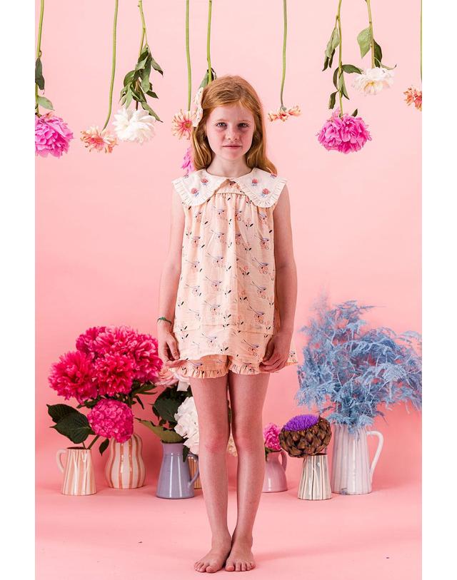 바챠 바챠 26SS 아동 블라우스&팬츠 셋업 Buttercream Blouse&pants set SS26BUTTERCR 착용컷
