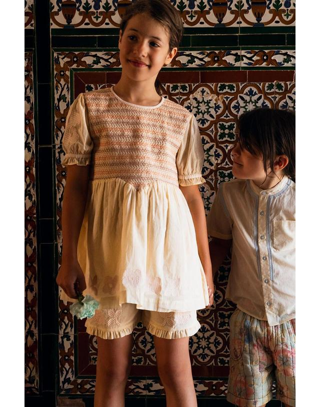 바챠 바챠 26SS 아동 블라우스&팬츠 셋업 Lemonade Blouse&pants set SS26LEMONAD 착용컷