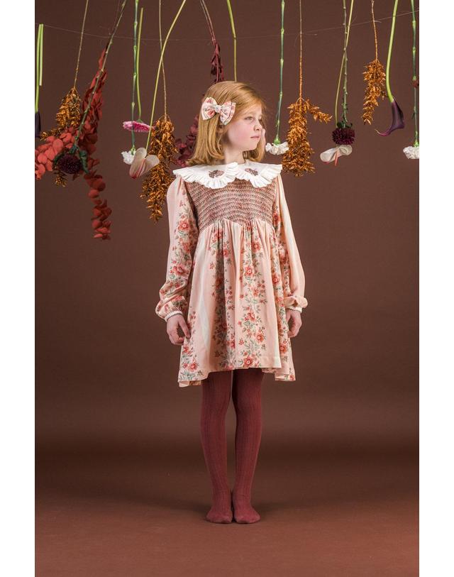 바챠 바챠 26FW 아동 원피스 Robe dress AW26HERM-DOUCDHIVPR 착용컷