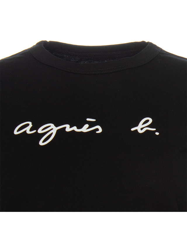 아네스베 아네스베 Agnes B 26SS 로고 반팔 티셔츠 블랙 2653 S137 000 착용컷