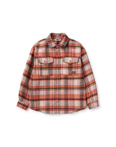 [레노마키즈] 오렌지 빅체크 루즈핏 셔츠 (R2341B302-K)