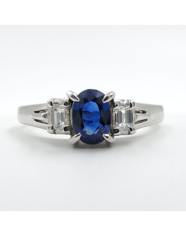 [구구스]중고명품 0.57ct 사파이어 다이아 반지 9 (NO 10338414)