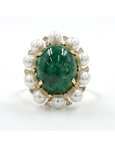 [구구스]중고명품 18K 6.68ct 에메랄드 다이아 반지 13 (NO 10543374)