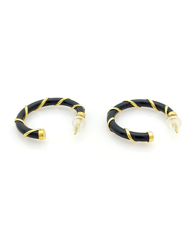 조셉 [중고명품] [구구스]중고명품 18K 오닉스 귀걸이 (NO 10398277) 멀티컬러 착용컷
