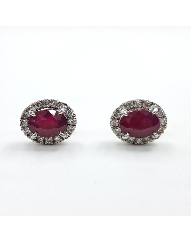 조셉 [중고명품] [구구스]중고명품 18K 1.0ct 루비 다이아 귀걸이 (NO 10411973) 멀티컬러 착용컷