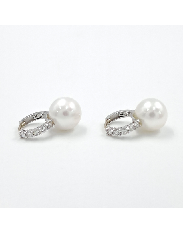 조셉 [중고명품] [구구스]중고명품 18K 진주 다이아 귀걸이 (NO 10539103) 멀티컬러 착용컷