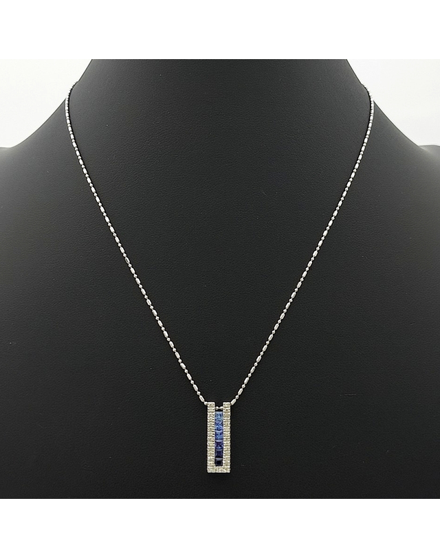 조셉 [중고명품] [구구스]중고명품 18K 유색 다이아 목걸이 (NO 10289398) 멀티컬러 착용컷