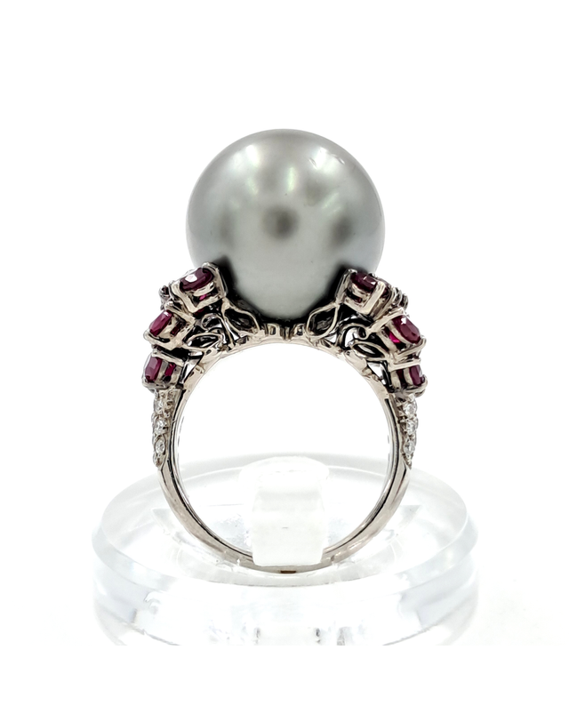 조셉 [중고명품] [구구스]중고명품 18K 진주 루비 다이아 반지 9 (NO 10568791) 멀티컬러 착용컷