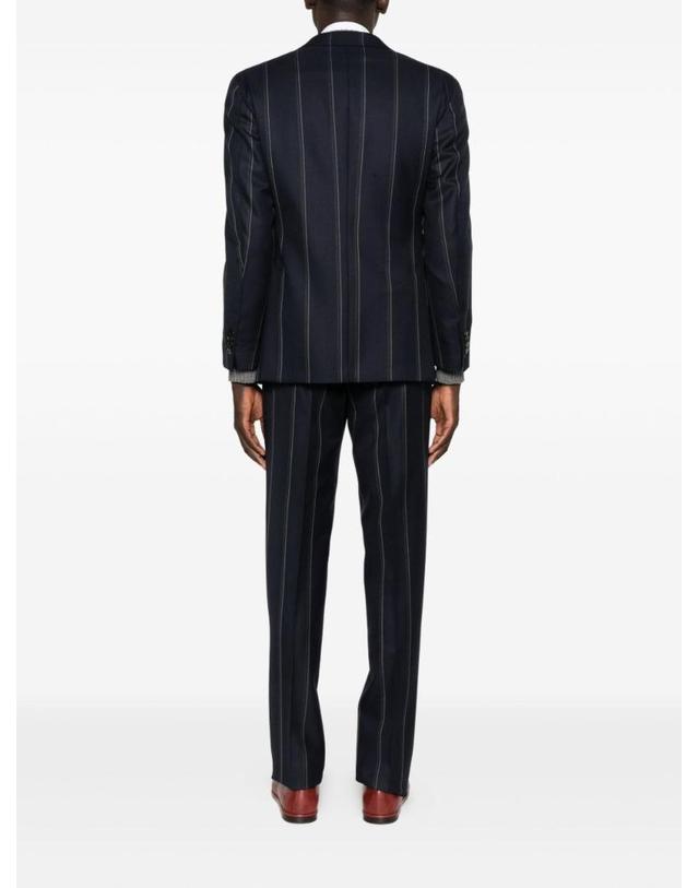 가브리엘파시니 [해외직구][A94]GABRIELE PASINI 53531374801 남성 점프수트 오버롤 GABRIELE PASINI GABRIELE PASINI Single Breasted Blue Pinstripe Suit 착용컷