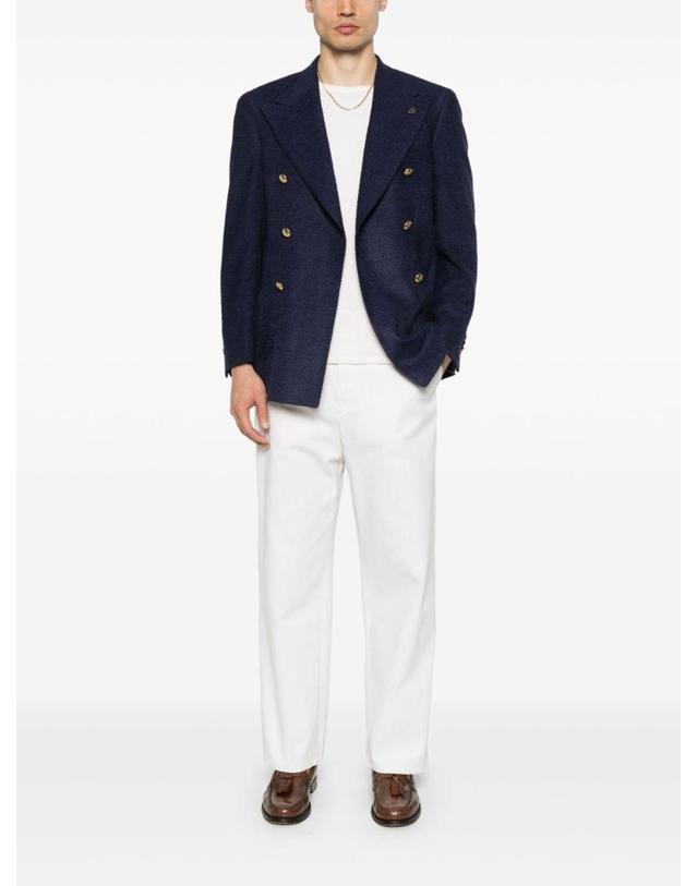 가브리엘파시니 [해외직구][A94]GABRIELE PASINI 52021273101 남성 블레이저 자켓 GABRIELE PASINI GABRIELE PASINI Double Breasted Wool Blend Blazer 착용컷