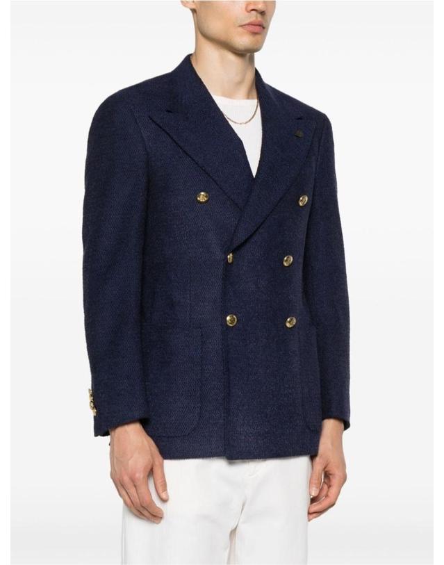 가브리엘파시니 [해외직구][A94]GABRIELE PASINI 52021273101 남성 블레이저 자켓 GABRIELE PASINI GABRIELE PASINI Double Breasted Wool Blend Blazer 착용컷