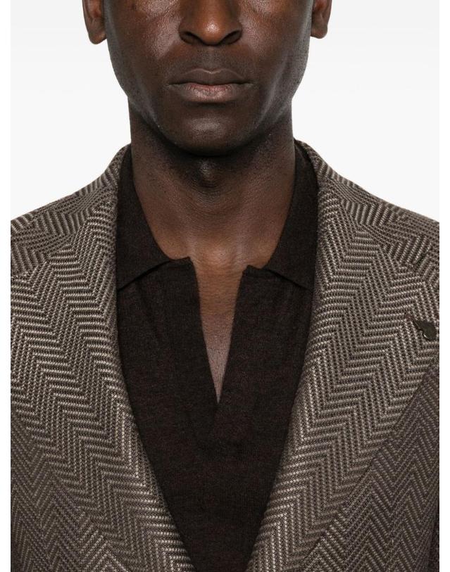 가브리엘파시니 [해외직구][A94]GABRIELE PASINI 62248274102 남성 블레이저 자켓 GABRIELE PASINI GABRIELE PASINI Herringbone Blazer 착용컷