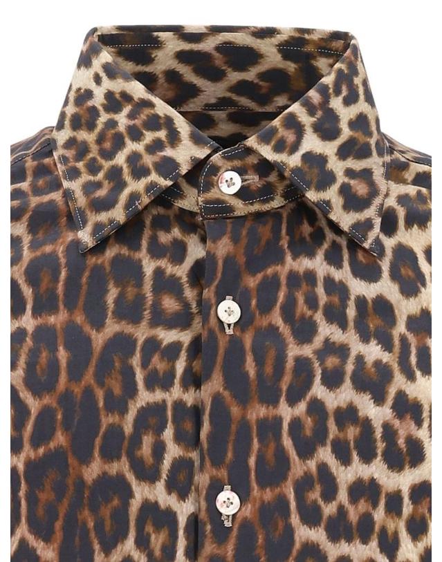 가브리엘파시니 [해외직구][A94]GABRIELE PASINI 61502 1 609201 남성 셔츠 GABRIELE PASINI GABRIELE PASINI Animal Print Shirt 착용컷