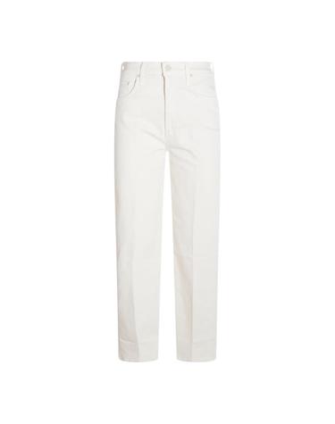 [해외직구][B47]MOTHER 10297753FOT 여성 데님 청바지 바지 WHITE COTTON JEANS