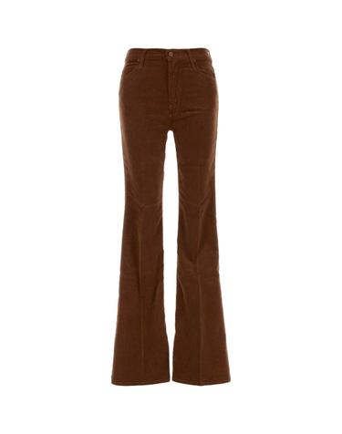 [해외직구][X45]MOTHER 1405618 ION 여성 조거팬츠 트랙팬츠 와이드 면바지 팬츠 Brown corduroy The Doozy pant