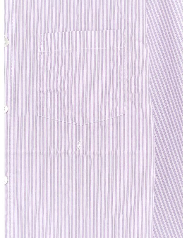 스투시 [해외직구][N85]스투시 1110388 남성 셔츠 남방 STUSSY Standard striped cotton shirt 착용컷