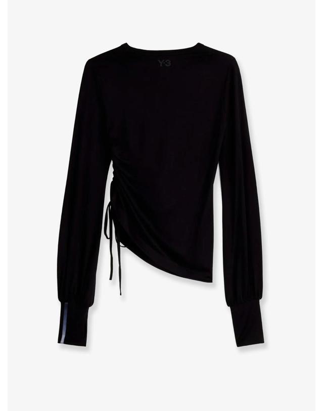 와이쓰리 [해외직구][N85]아디다스 KS1425 여성 티셔츠 민소매 긴소매 탑 ADIDAS Y 3 Wool t shirt with iconic detail 착용컷