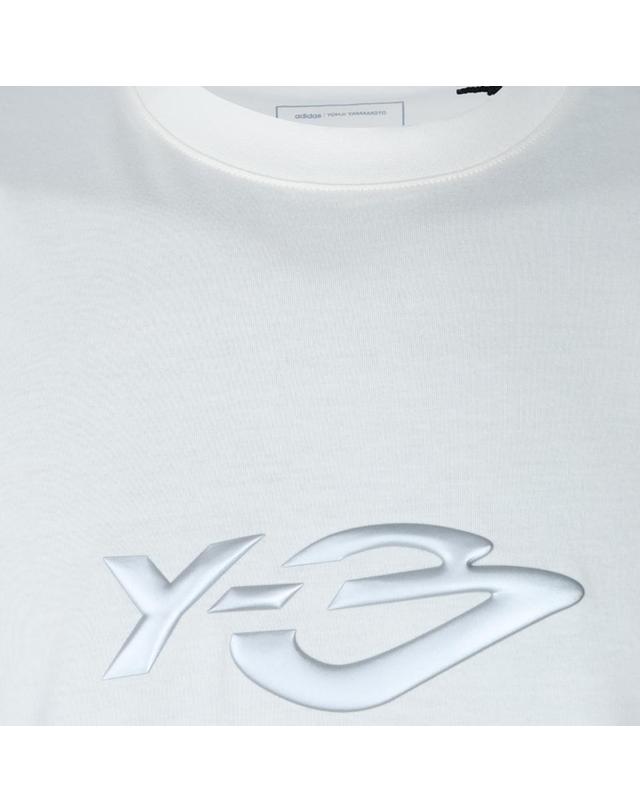 와이쓰리 [해외직구][Q11]아디다스 KW8184WHITE 남성 티셔츠 CHALK WHITE COTTON T SHIRT 착용컷