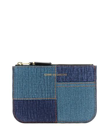 [해외직구][X45]꼼데가르송 SA8100DP BLUEDENIM 남성 반지갑 장지갑 카드지갑 머니클립 Two tone denim coin purse