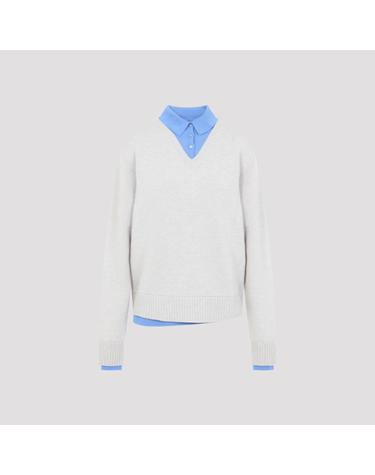 [해외직구][D14]아크네 스튜디오 A60713 DRT DIRTY WHITE 여성 스웨터 니트 가디건 Acne Studios Polo Sweater