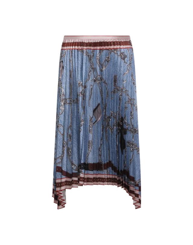 아크네스튜디오 [해외직구][B47]아크네 스튜디오 AF0575AAL 여성 스커트 치마 DENIM BLUE SILK PLEATED SKIRT 착용컷