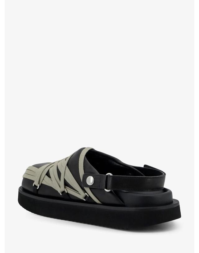 릭오웬스 [해외직구][N85]릭오웬스 RU02F4803 남성 샌들 플랫 슬리퍼 조리 RICK OWENS Megalace leather sandals 착용컷