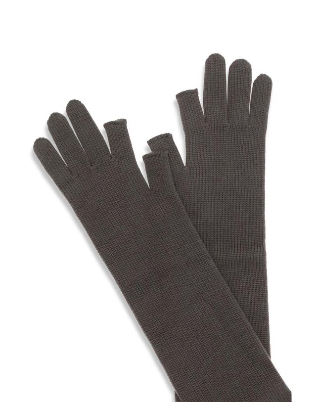 릭오웬스 [해외직구][K68]릭오웬스 RP02F5491WS 78 여성 장갑 글로브 니트 가죽 Long fingerless wool Gloves 착용컷