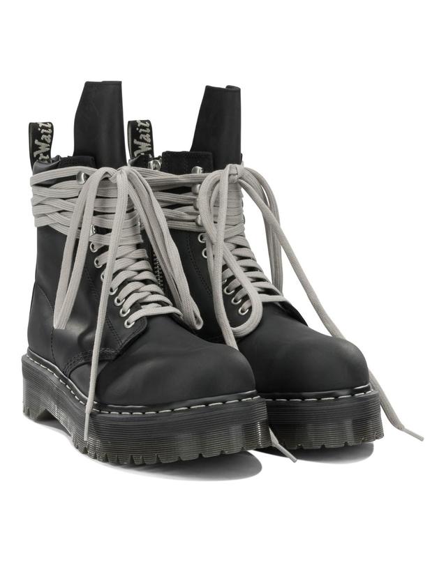 릭오웬스 [해외직구][V90]릭오웬스 DM02F1813300109 남성 바이커부츠 첼시부츠 Rick Owens x Dr Martens Quad Sole Steel Zip Up Ankle Boots 착용컷