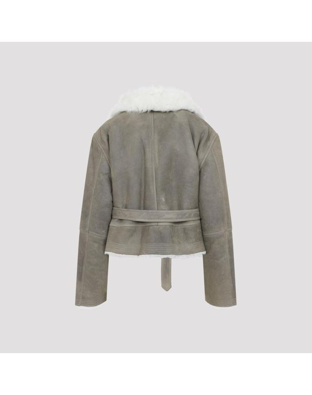 릭오웬스 [해외직구][D14]릭오웬스 RP02F5727LSHCTS 4871 DRK PEARL 여성 자켓 코트 아우터 Rick Owens Cropped Flight jacket 착용컷