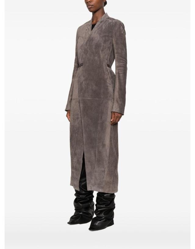 릭오웬스 [해외직구][P13]릭오웬스 RO02F5954LVSH78 여성 코트 트렌치코트 패딩 아우터 RICK OWENS LEATHER LONG COAT 착용컷
