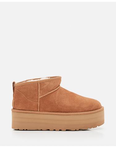 [해외직구][G95]어그 1135092CHESTNUT 여성 앵클부츠 가죽부츠 레인부츠 CLASSIC ULTRA MINI PLATFORM
