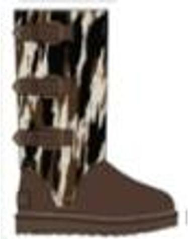 [해외직구][G95]어그 1180397BURNTCEDAR 여성 앵클부츠 가죽부츠 레인부츠 CLASSIC TALL WESTERN COW HAIR